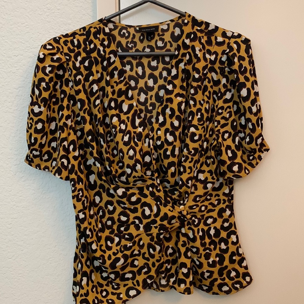 WHO WHAT WEAR printed top